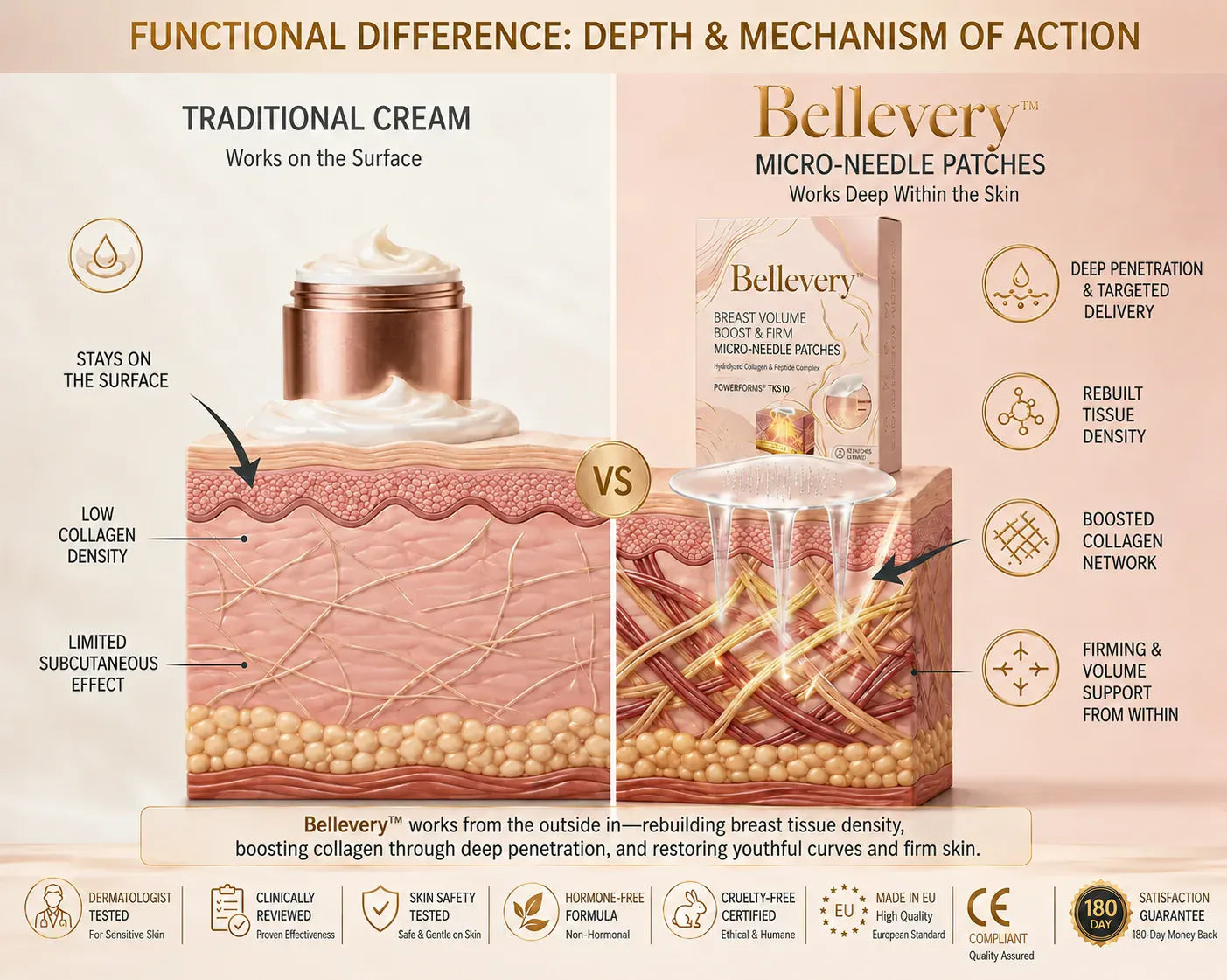 Bellevery™ Nano-Microneedle Bust Lift Patches ✨ — No Surgery Needed. For a firmer, fuller, more lifted-looking bust contour & renewed feminine confidence 💖