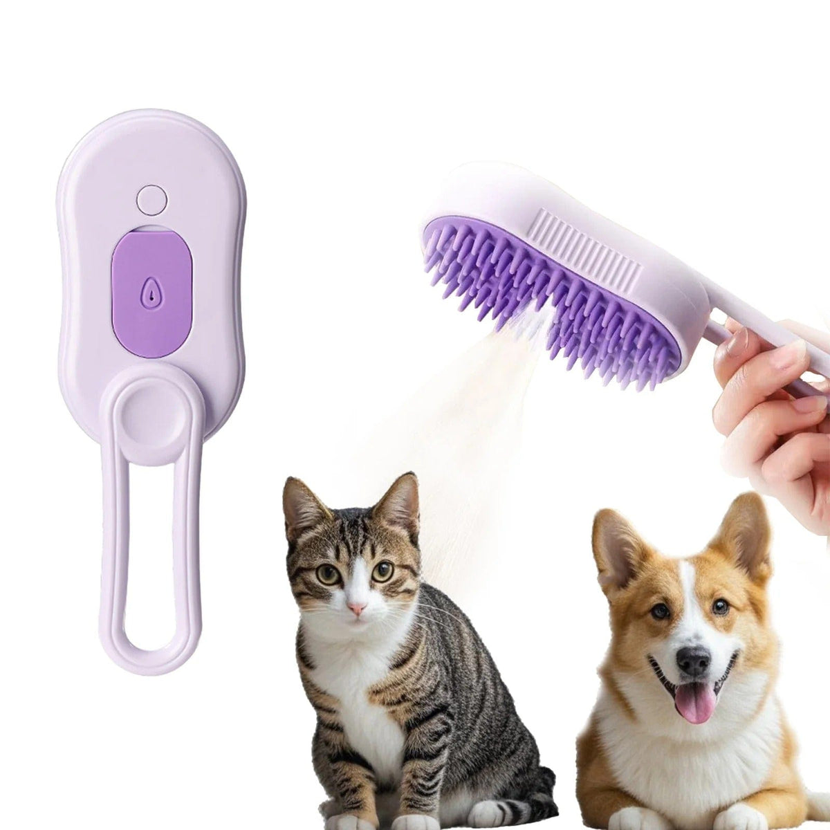 Pet Grooming Brush: Quick & Easy Pet Hair Remover Comb