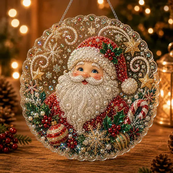 🎄 LAST DAY 49% OFF – ✨ Christmas Pearl Diamond Art Hanging Ornament Kit