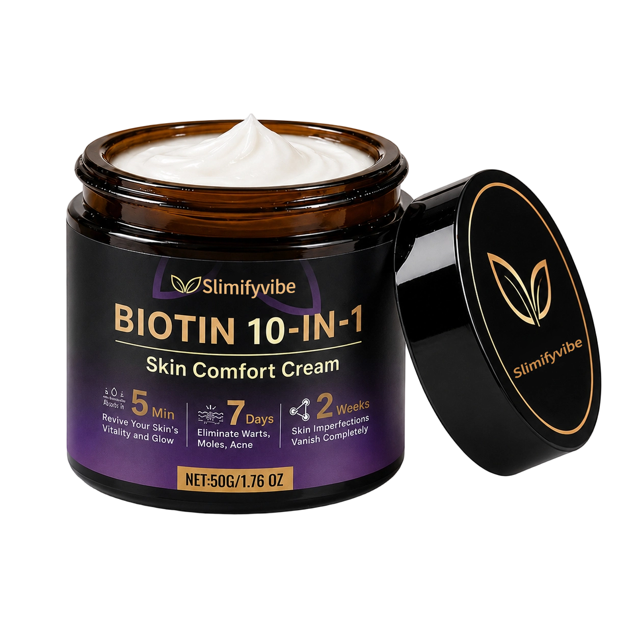 ✨ Bellevery® Biotin 10-in-1 Skin Comfort Cream 🍀 | Removes Raised Moles, Acne, Flat Warts & Skin Tags | Helps Improve Wrinkles, Scars & Blemishes