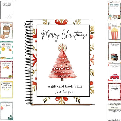 🔥🎁70% OFF!!!-Ready for Christmas!🎅Christmas Gift Card Album -👍DIY Spiral-Bound Christmas Gift Card Album with Surprise Pages