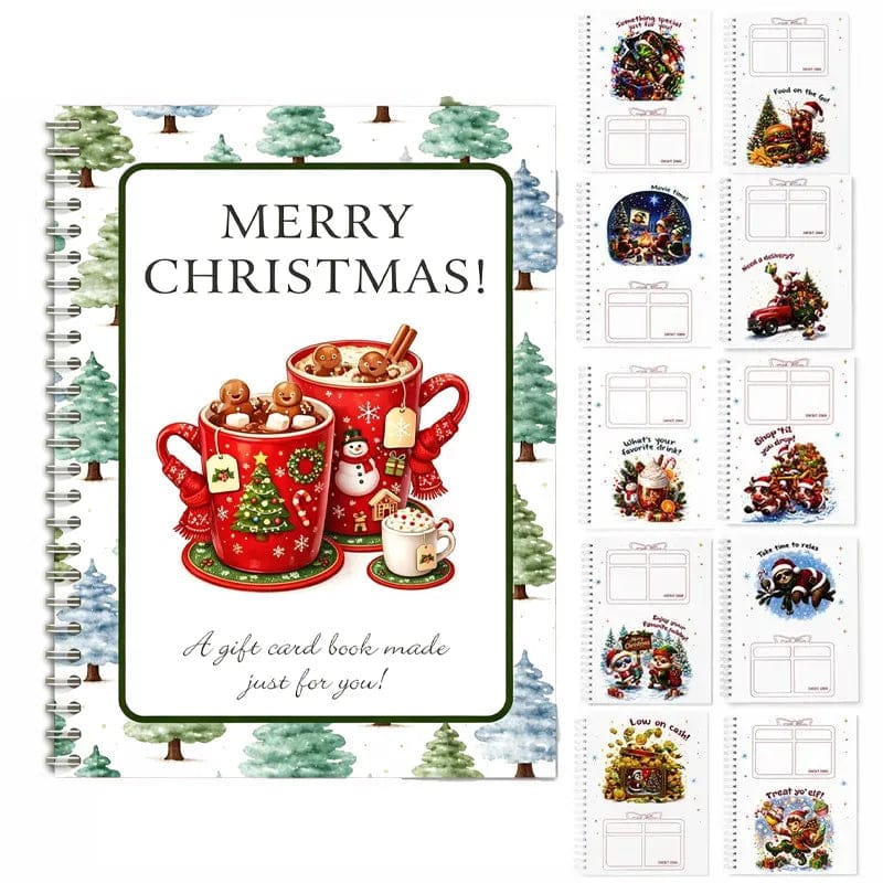 🔥🎁70% OFF!!!-Ready for Christmas!🎅Christmas Gift Card Album -👍DIY Spiral-Bound Christmas Gift Card Album with Surprise Pages