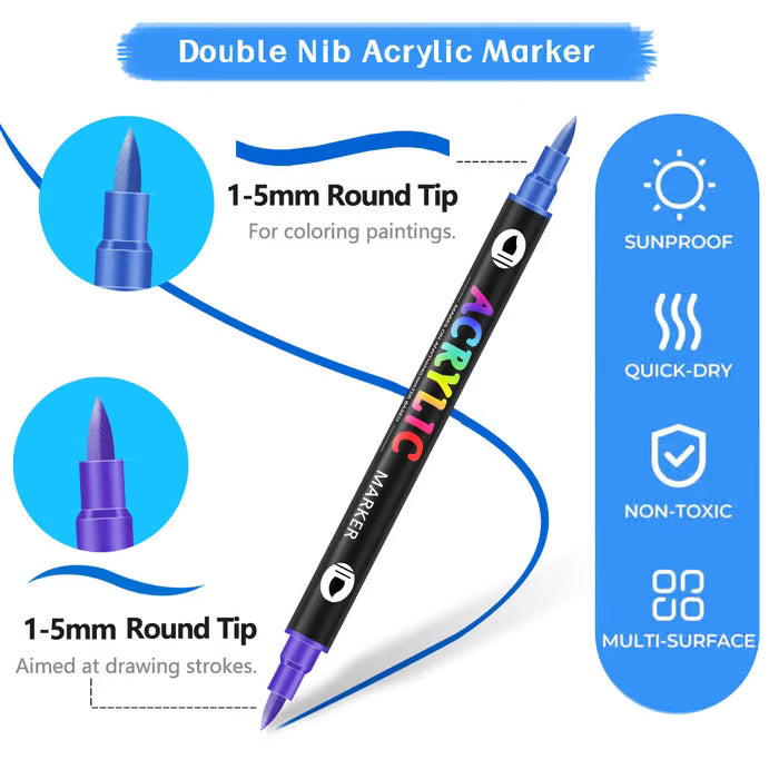 🎨Last Day Promotion 49% OFF🔥Double-Ended Art Markers for Professionals & Beginners!
