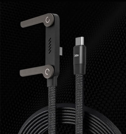 BELLEVERY™-  240W Braided Fast Charge Cable With Built-in Phone Stand