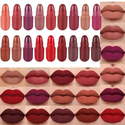 18 pcs/set Long-Lasting Velvet Matte Capsule Lipstick Set - Bellevery
