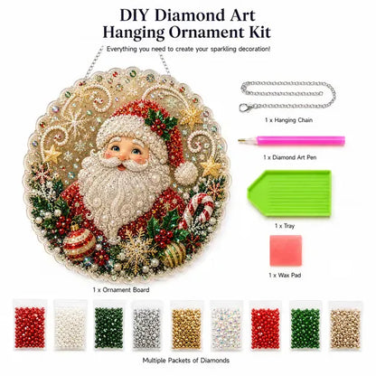 🎄 LAST DAY 49% OFF – ✨ Christmas Pearl Diamond Art Hanging Ornament Kit