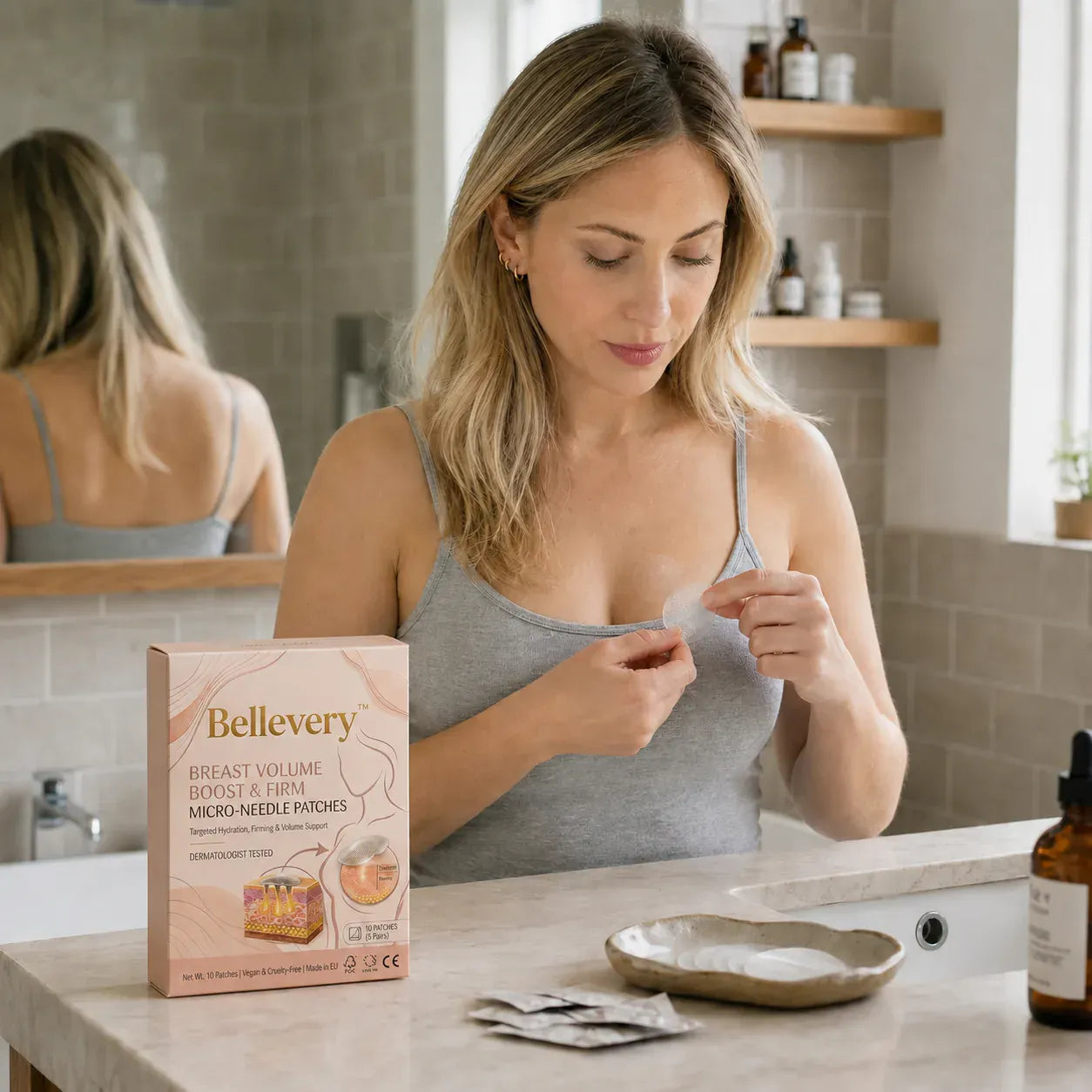 Bellevery™ Nano-Microneedle Bust Lift Patches ✨ — No Surgery Needed. For a firmer, fuller, more lifted-looking bust contour & renewed feminine confidence 💖
