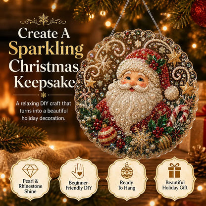 🎄 LAST DAY 49% OFF – ✨ Christmas Pearl Diamond Art Hanging Ornament Kit