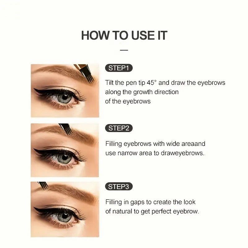 4 Split Tip Liquid Eyebrow Pen - Bellevery