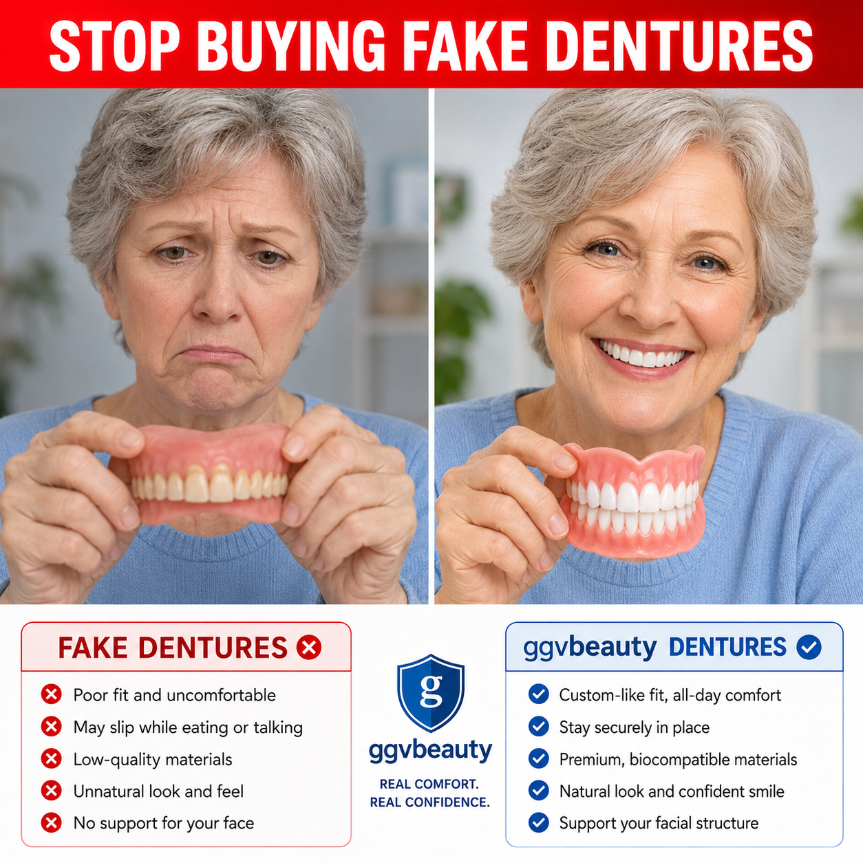 Custom—Fit Dentures for Everyday Comfort