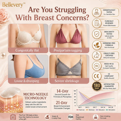 Bellevery™ Nano-Microneedle Bust Lift Patches ✨ — No Surgery Needed. For a firmer, fuller, more lifted-looking bust contour & renewed feminine confidence 💖