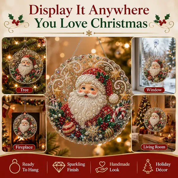🎄 LAST DAY 49% OFF – ✨ Christmas Pearl Diamond Art Hanging Ornament Kit