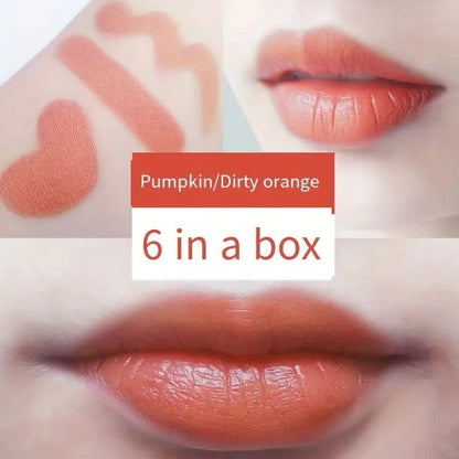 6 Pcs Matte Misty Lipstick Set - Bellevery