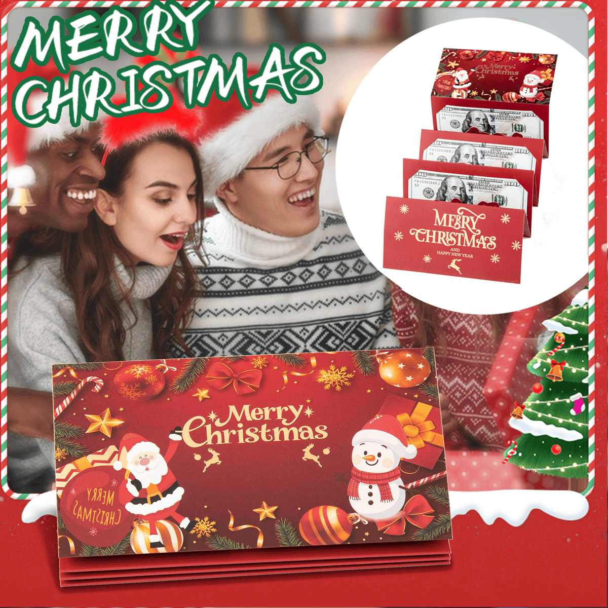 🔥Hot selling🎄Christmas Sales 49% OFF - Christmas Cash Gift Envelope（hot stamping folding）