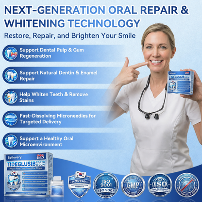 Bellevery® 🦷 Tideglusib Fast‑Dissolving Tooth & Gum Repair Oral Strips 💥🎉