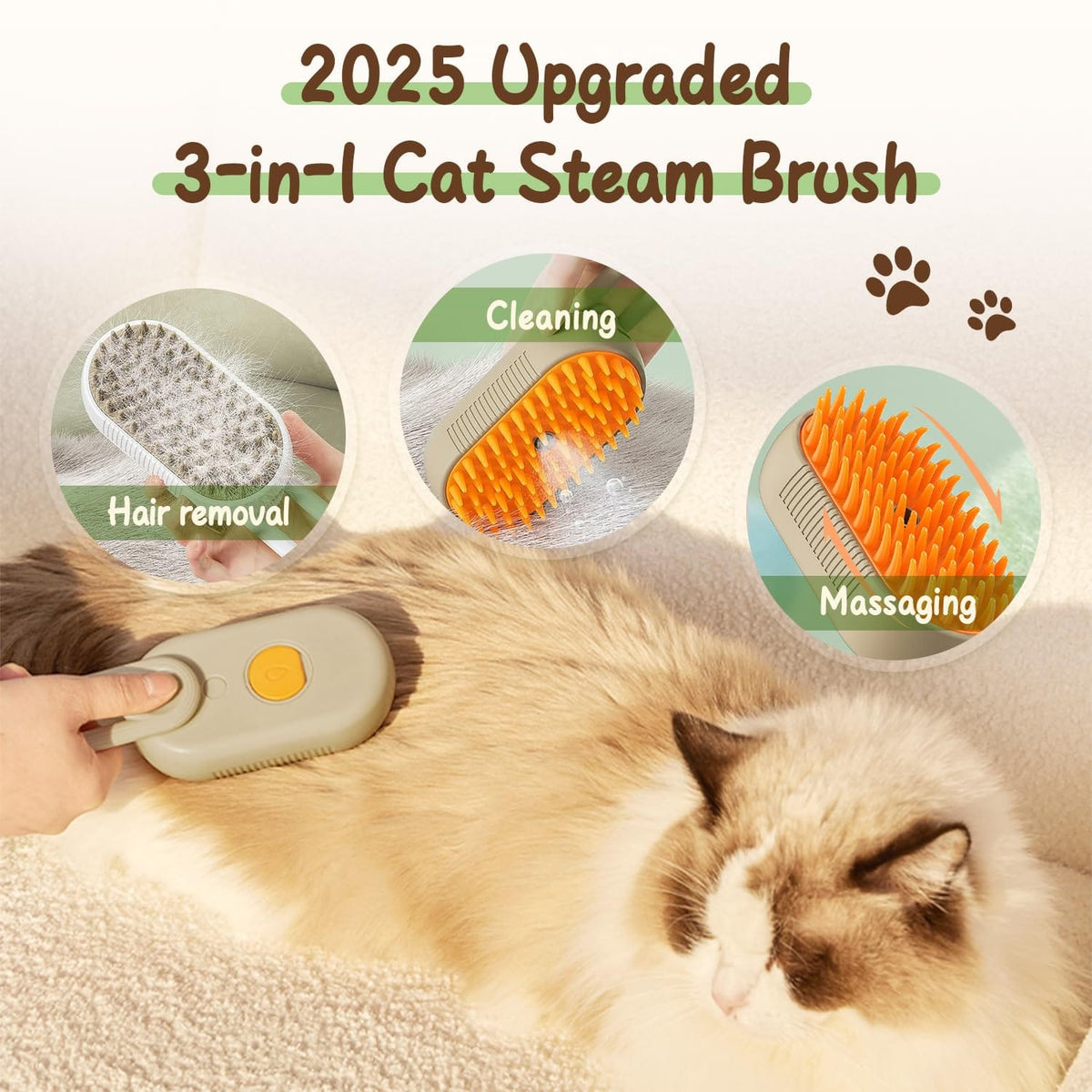 Pet Grooming Brush: Quick & Easy Pet Hair Remover Comb