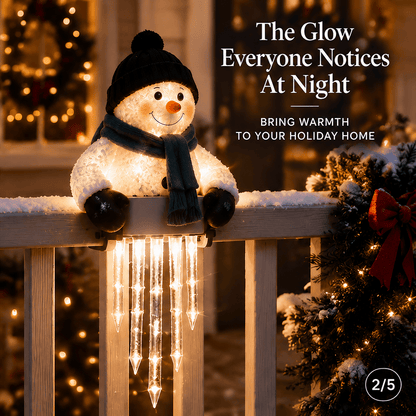 🔥 Today 49% OFF - WinterGlow Snowman Icicle Light Decor