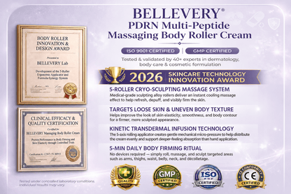 Bellevery® PDRN Multi-Peptide Massaging Body Roller Cream- Anti-aging, Hydrating, Skin Firming & Lifting, Skin Repair, Even Tone, Acne and Dark Spot Treatment, Wart and Mole Removal, and Psoriasis Relief.