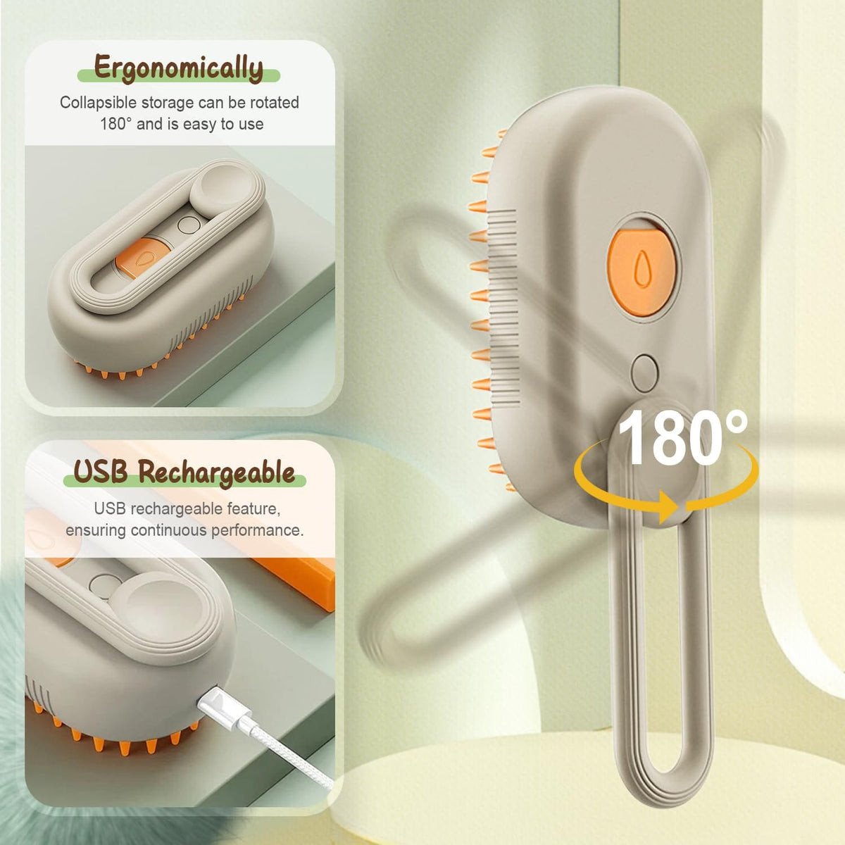 Pet Grooming Brush: Quick & Easy Pet Hair Remover Comb