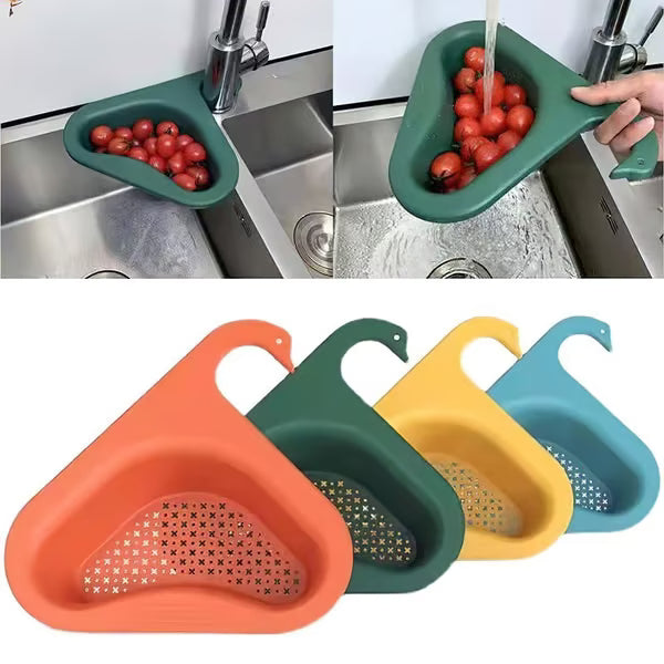 Hot selling🔥 Kitchen Sink Drain Basket Swan Drain Rack🔥easy to install