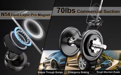 💥2026 Upgraded high-grade material🔥✨360° Adjustable Vacuum Folding Magnetic Phone Holder