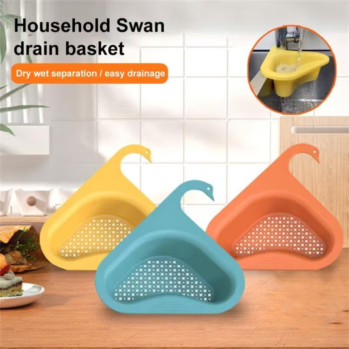 Hot selling🔥 Kitchen Sink Drain Basket Swan Drain Rack🔥easy to install