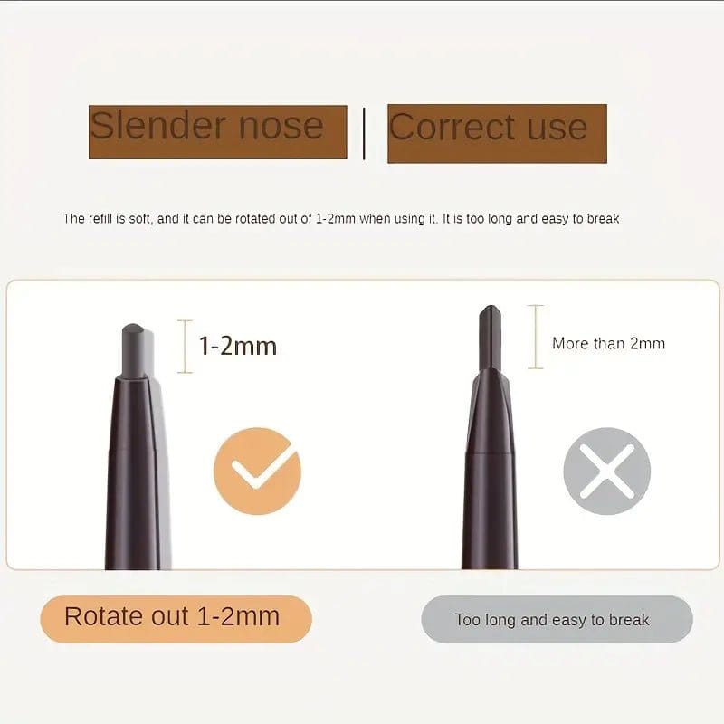 Double Ended Triangular Head Eyebrow Pencil - Bellevery