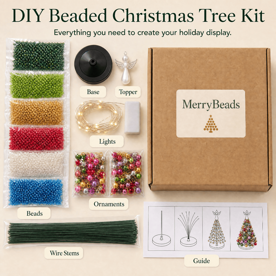 BELLEVERY™ Beaded Christmas Tree Kit