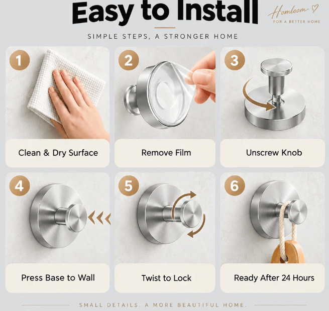 Bellevery™ No-Drill Hooks🔥Stainless steel suction cup hooks for bathrooms without drilling