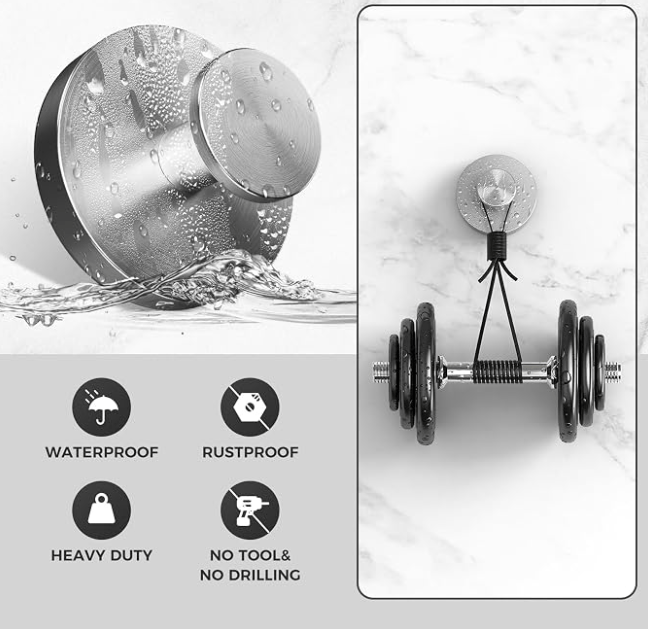 Bellevery™ No-Drill Hooks🔥Stainless steel suction cup hooks for bathrooms without drilling