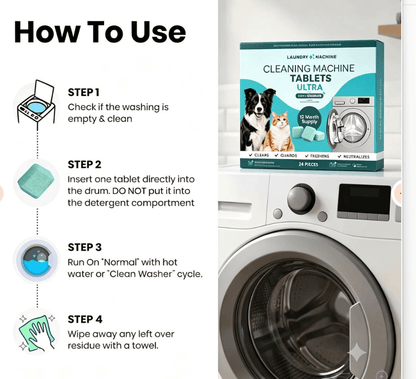 ULTRA🔥Washing Machine Cleaner 🔥Get Rid of Bacteria & Pet Odor from Your Washer