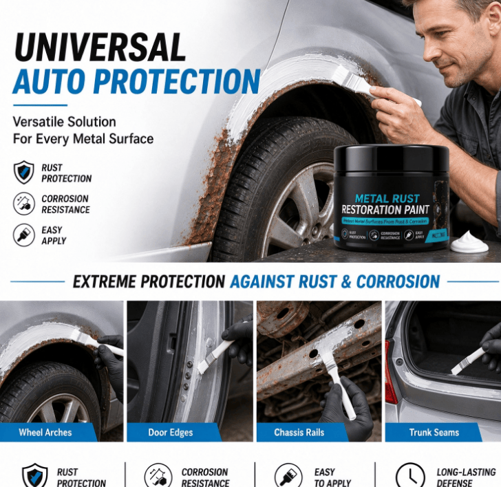🛡️✨Metal Rust Protection Black Repair Paste – Restores rusty gates, railings & tools. Forms protective coating – no need to replace!
