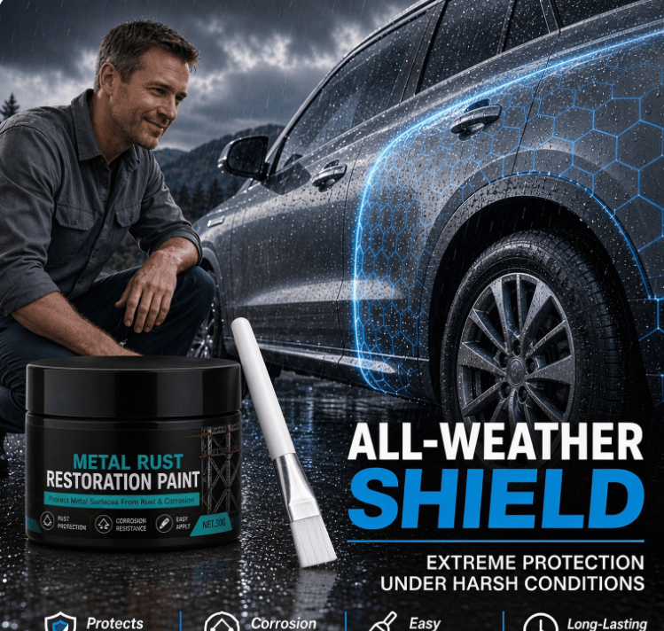 🛡️✨Metal Rust Protection Black Repair Paste – Restores rusty gates, railings & tools. Forms protective coating – no need to replace!