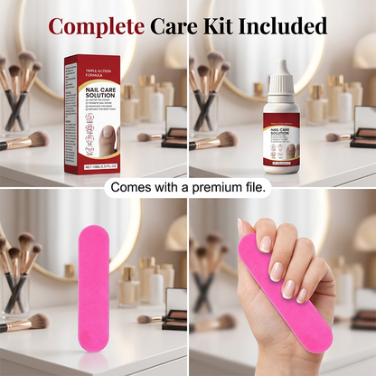 🔥Last Day 50% OFF 👨‍⚕️  Triple Action Nail Care Repair Solution Kit