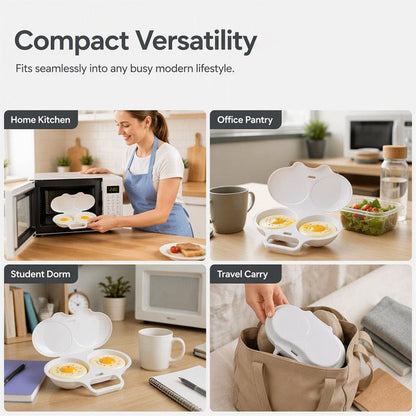 🥚 50% OFF NOW! ⏱️ Microwave Egg Cooker – Perfect poached eggs in 2 mins, no oil & splash-proof – Quick, healthy & mess-free breakfast 🌿